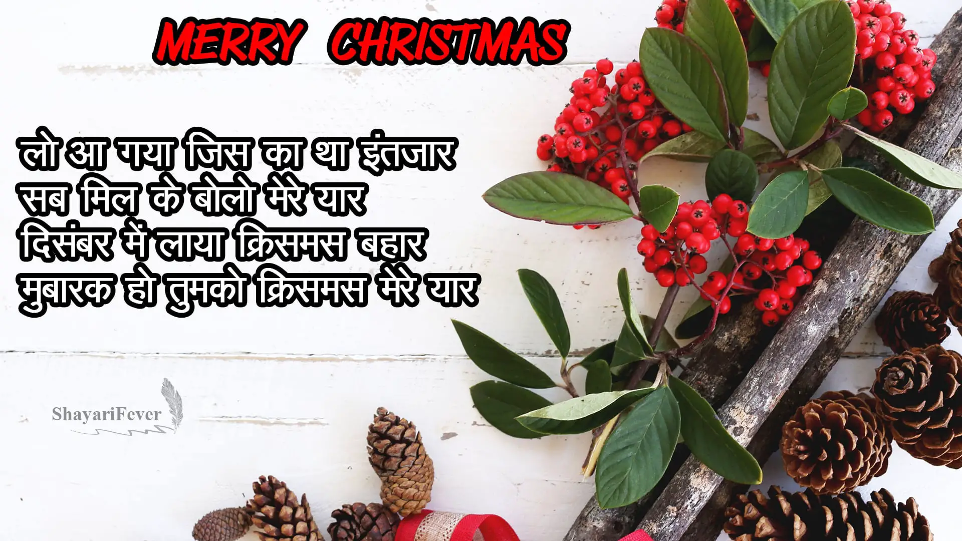 Merry Christmas Wish Shayari In Hindi